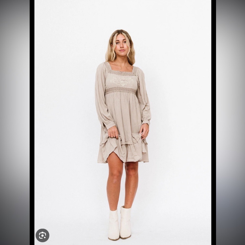 Taupe Mini Dress